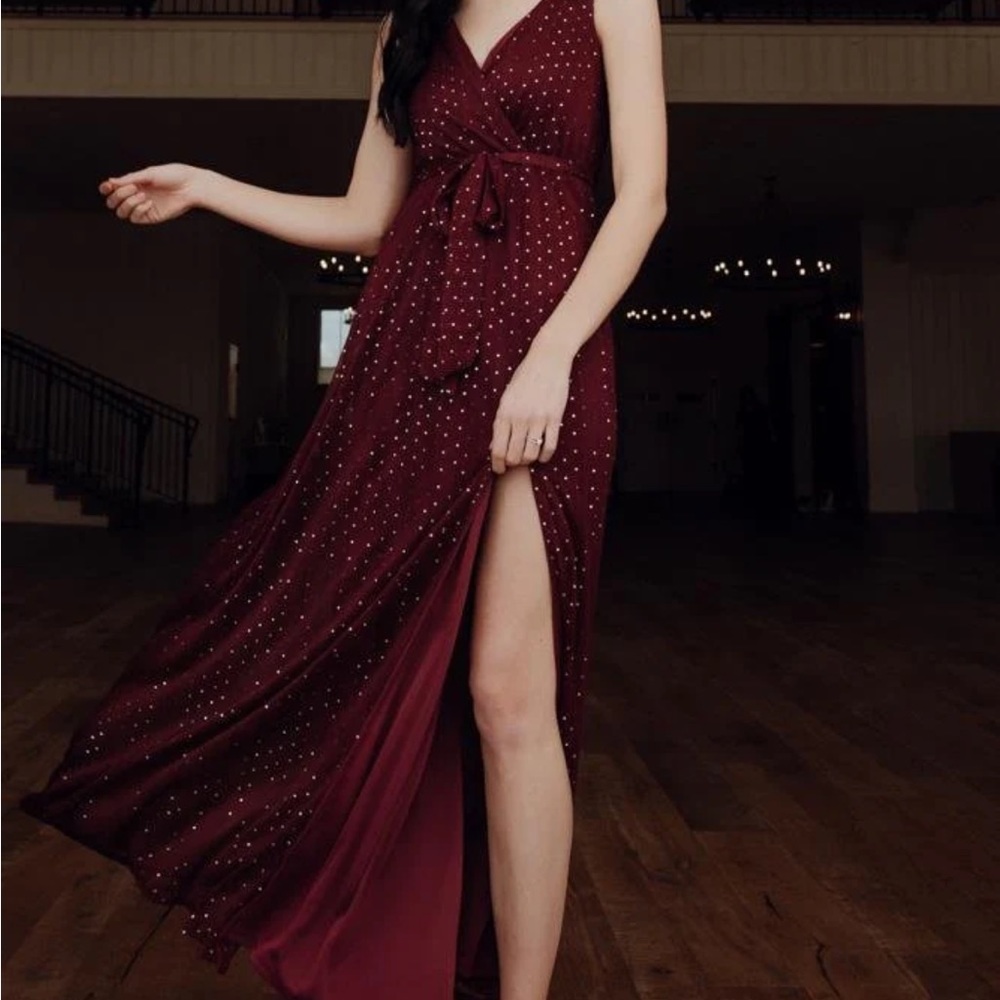 Baltic Born Helen Tank Sparkle Gown Mulberry Size Large